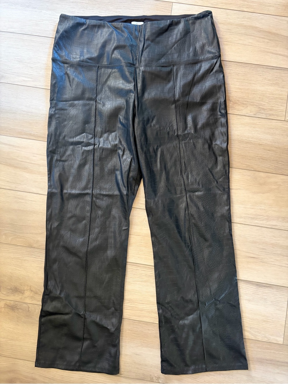 Black snakeskin pleather